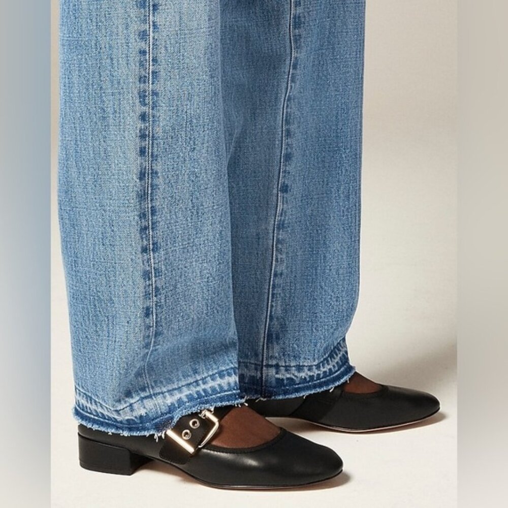 J. Crew Mid-rise Straight Jean Raw Hem Size 35 = Size 20 - Picture 3 of 16